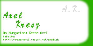 axel kresz business card